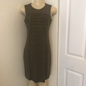 J Jill Ponte Checkered Pattern Knit Dress Size XS